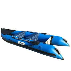 Bateau gonflable Goethe Goboat GTK370 en PVC, canoë de pêche, <span class=keywords><strong>kayak</strong></span> pour 2 personnes, bateau gonflable de pêche certifié CE - Product Image 1