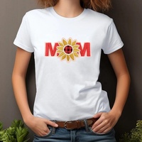 Patchs personnalisés MAMAN, broderie tournesol, badge, applique florale, lettre thermocollante pour vêtements, cadeau, sac à main, décoration DIY