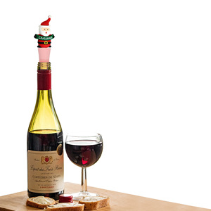 Christmas Wine Stoppers Silicone Bottle Stopper Set For Holiday Gift Decorative Santa Tree Design 12 Pieces - Product Image 3