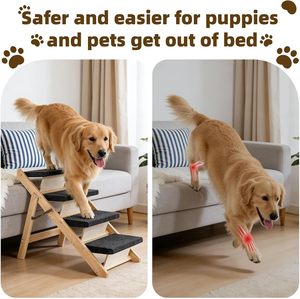 Rampa Regolabile <span class=keywords><strong>per</strong></span> Cani, Pieghevole in Legno <span class=keywords><strong>per</strong></span> Salire su Letto, Divano o <span class=keywords><strong>Auto</strong></span> - Product Image 3