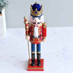 <span class=keywords><strong>Cascanueces</strong></span> de Madera Ecológico Pintado a Mano de 38 cm con Cetro y Mecanismo de Mandíbula Móvil para Regalo de Navidad - Product Image 3