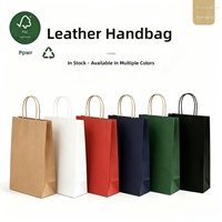 Sac en papier kraft épais avec logo imprimé, sac cadeau, sac à emporter, emballage pour la restauration, sac en papier en gros