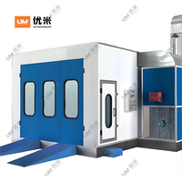 Cabine de peinture automobile certifiée CE de haute qualité Brûleur diesel Système de filtration d'air avancé Lumières de travail LED lumineuses UM-D68