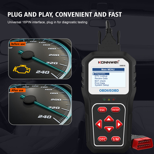 Konnwei cho xe hơi hỗ trợ ứng dụng Bluetooth OBDII EOBD phân tích động cơ máy quét chẩn đoán cho xe hơi Châu Âu cập nhật phần mềm thường xuyên - Product Image 2