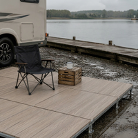 Plateforme de terrasse mobile détachable en fibro-ciment