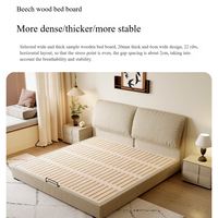Lit en tissu moderne de fabrication chinoise, lit king size, lit double rembourré