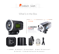 Flash de Studio Extérieur Godox AD600BM TTL avec Système Sans Fil Godox 2.4G Intégré et Batterie Li-ion pour la Photographie