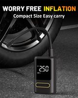 Gonfleur de pneus pour vélo et moto Source Factory Max 150psi 6000mAh, gonflage rapide, moniteur de pression des pneus, affichage LED, rechargeable