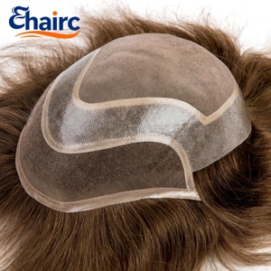 # Sistema Capillare Ibrido 4 Base Hollywood per <span class=keywords><strong>Uomo</strong></span>, in Pizzo Svizzero con Bordo in PU, 100% Capelli Umani, Facile Applicazione - Product Image 5