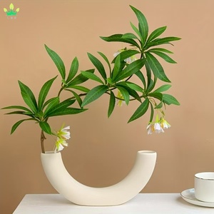 Artificial Water Stone Banyan Branches Leaf Green Bouquet Ficus <strong>Twig</strong> Plants Greenery Branches <strong>for</strong> Home Wedding Office <strong>Decor</strong> - Product Image 6