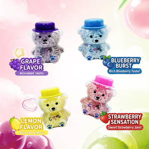 Caramelle all'ingrosso personalizzate con etichetta privata, nuove caramelle economiche, dolciumi colorati, orsetti fruttati, caramelle in polvere, snack a forma di orsetto, OEM/ODM - Product Image 1