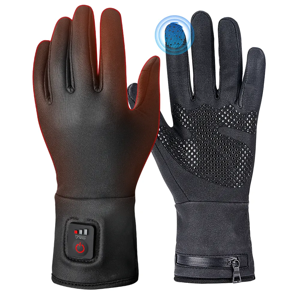 Winter Anti-Skid-Silicone Design Rechargeable battery heated electrical thin heated gloves for men women