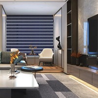 Stores zébrés automatiques pour fenêtre OEM Impression 3D Décoration de la maison Intimité PVC Électrique Smart 100% Pare-soleil motorisés occultants