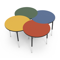 Design moderne K12 bureau d'école table d'étude d'étudiant hauteur réglable salle de classe activité salle de formation bureau en bois table de lune