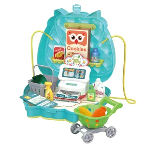 Crossbody Shoulder Bag Child Supermarket Shopping Play Set Vegetable Shop Toys Pretend Play Toy Sets