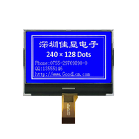 Module d'affichage PMOLED monochrome de haute qualité 3,5 pouces, écran bleu STN, lecteur UC1638, alimentation 3,3 V, graphiques 240x128 SPI FPC, vente chaude