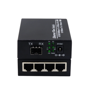 Convertidor de Medios Gigabit en Oferta, 4 Puertos RJ45 + 1 Ranura SFP, Convertidor Óptico de 10/100/1000 Mbps, Convertidor de Medios de Fibra Única Monomodo - Product Image 2