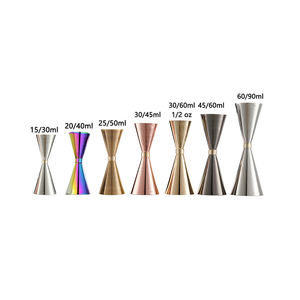 Rts Mr. Slanke Dubbele <span class=keywords><strong>Cocktail</strong></span> Jigger Maatbeker 45/60Ml Roestvrij Staal Bar Jigger Aangepast Formaat Modern Ontwerp Uit China - Product Image 1