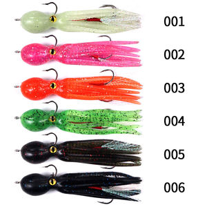 ปลาน้ำเค็มขนาด21กรัมกระโปรงปลาหมึกทำจากซิลิโคนอ่อนนุ่ม6สีเรืองแสง110มม. เหยื่อปลาหมึกนิ่มวัสดุ <span class=keywords><strong>TPE</strong></span> - Product Image 3