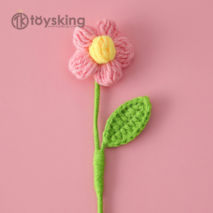 Grand <span class=keywords><strong>bouquet</strong></span> <span class=keywords><strong>de</strong></span> fleurs bouffantes tissées Emballage cadeau <span class=keywords><strong>de</strong></span> <span class=keywords><strong>fleuriste</strong></span> à tête unique Matériau fini en laine - Product Image 3