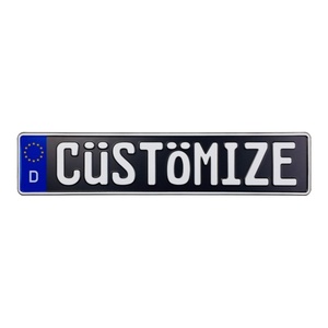 <span class=keywords><strong>Plaques</strong></span> d'<span class=keywords><strong>immatriculation</strong></span> en aluminium gaufré noir personnalisées de <span class=keywords><strong>Allemagne</strong></span> pour la personnalisation et la décoration de voitures - Product Image 2