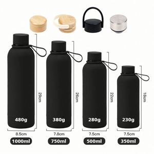 Factory 500ml 17oz Travel Sports <b>Double</b> <b>Wall</b> Vacuum Yoga Custom logo Stainless Steel Rubber Paint Promotional Gift Water Bottle - Product Image 2