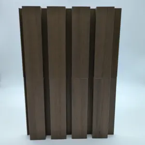 Pannello di copertura composito in legno ad incastro impermeabile per esterni rivestimento scanalato 3d pannello a parete in Wpc