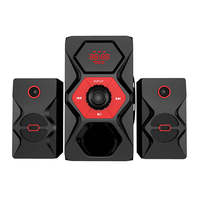 Altavoz Inalámbrico de Madera con Sonido Envolvente de 5.25 Pulgadas, Sistema de Altavoces 2.1 para Cine en Casa con Subwoofer