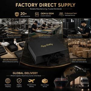Cajas Magnéticas Negras de Lujo con Impresión en Dorado para Regalos VIP y Cajas para Tarjetas - Product Image 2