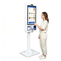 Kiosque de paiement en libre-service Zhongji A12KM avec écran tactile de 21,5 pouces, lecteur de cartes, Windows 10/11, 4 Go de RAM, 64 Go de stockage, garantie d'un an