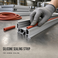 Bande d'étanchéité en silicone moulée profil D creux, longueur enroulée pour fenêtres, appareils électroménagers et automobile