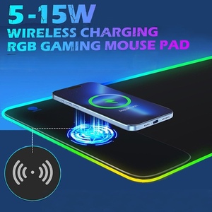 Tapis de souris de jeu XXL étendu avec charge sans fil, bande lumineuse LED RGB, grand tapis de bureau pour clavier et souris OEM ODM - Product Image 2