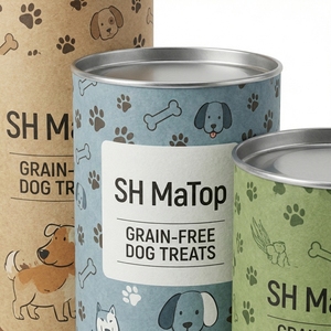 Boîte en papier composite hermétique pour aliments pour animaux de compagnie, emballage pour friandises pour chiens - Product Image 2