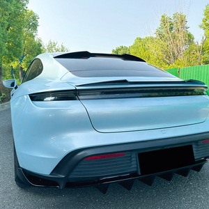 Porsche Taycan <b>Rear</b> <b>Spoiler</b> Carbon Fiber Texture ABS Wing Shaped Trunk Lid 2019 Upward - Product Image 2