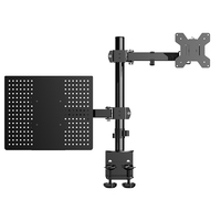Support d'écran LCD LED pour ordinateur portable, support de bureau pivotant et inclinable, support mural pour bureau, hauteur réglable de 13 à 32 pouces