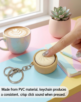 Jouet anti-stress 3D en PVC souple en forme de boulette, clé de clavier portable, porte-clés, pour adultes, soulagement du stress, bureau, sac à dos, étanche