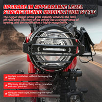 Penutup Pelindung Lampu Depan Logam Hitam Kustom Pabrik, Cocok untuk Honda Cub CT125, Aksesoris Modifikasi Lampu Motor