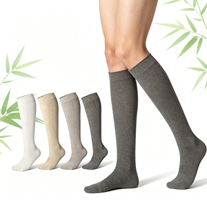 Chaussettes <span class=keywords><strong>de</strong></span> compression en fibre <span class=keywords><strong>de</strong></span> bambou 2026 pour femmes et hommes, hauteur genou, à compression graduée, pour la course, le jogging, le sport et la circulation sanguine - Product Image 4