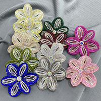 Broche PH803 personnalisée, fleur de rose en strass de 11 cm, faite à la main, grande fleur en diamant 3D, appliques pour décoration