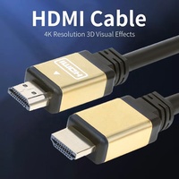 Câble coaxial 4K de haute qualité plaqué or 24 carats, 18 Gbps, 60 Hz, blindé tressé, plusieurs tailles (1 m/50 m) pour HDTV
