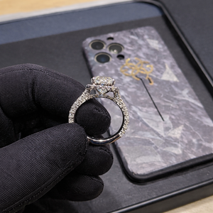 Anillo de Diamantes de Platino de Estilo Clásico con Artesanía Refinada y Brillo Duradero, Ideal para Novias, Joyería de Boda - Product Image 2