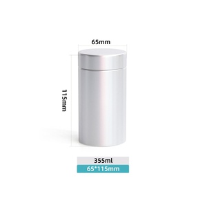 Reusable Aluminum Tin <b>Container</b> 355ml Food Supplement Jar for Capsule and <b>Pill</b> Packaging Screw Top Aluminum Tin - Product Image 2