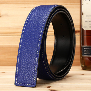 En gros à la mode homme ou <span class=keywords><strong>femme</strong></span> en cuir véritable sangles de <span class=keywords><strong>ceinture</strong></span> <span class=keywords><strong>sans</strong></span> <span class=keywords><strong>boucle</strong></span> - Product Image 4