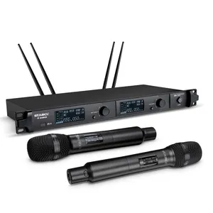 Microfono wireless ST-9380S a 2 canali per performance professionale da palcoscenico senza fili microfono da chiesa senza fili microfono uhf