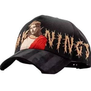 Gorra de Béisbol Deportiva Vintage de 5 Paneles con Logotipo Personalizado de Jesús, Gorras de Lona 100% Algodón Premium para Hombre y Mujer, X Rude Awakenings Limited - Product Image 1