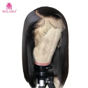 wholesale free shipping straight human hair lace front Blunt cut bob wigs