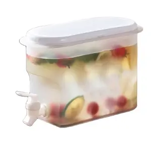 5l 얼음 물 디스펜서 차가운 주전자 수도꼭지 냉장고 과일 주전자 시원한 여름 담가 냉장고 상자 레몬 병 주전자