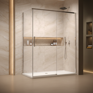 Cabine de douche coulissante en verre à fermeture douce Exceed Wholesale Hotel Simple Bathroom - Product Image 1