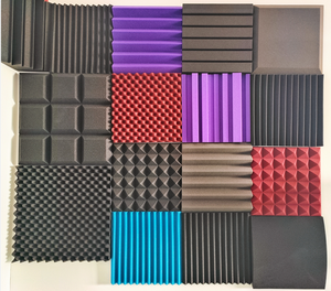 24 panneaux insonorisants en forme de coin, équipement audio professionnel, éponge d'isolation <span class=keywords><strong>acoustique</strong></span> - Product Image 6