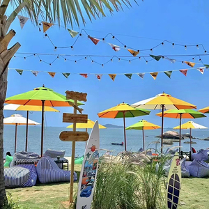 Bằng gỗ cực vải không thấm nước Patio hồ bơi Mặt trời Vườn bãi biển Ngoài trời dù che - Product Image 3